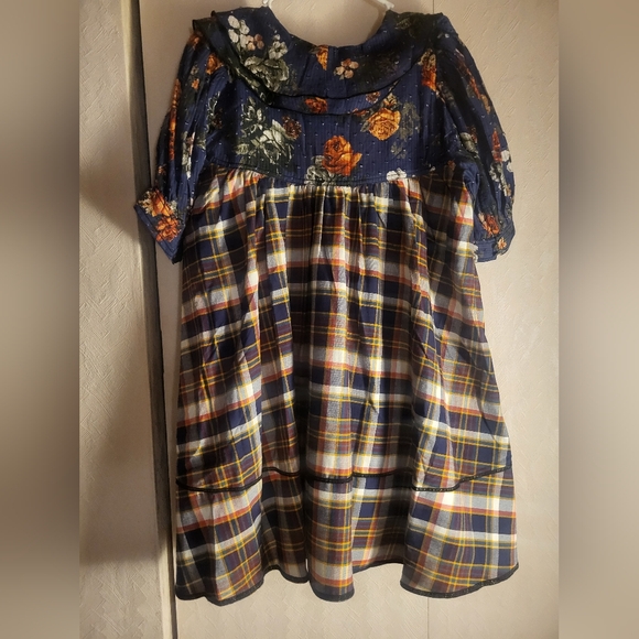 Anthropologie Pilcro short sleeve bow front tunic mini - Picture 7 of 7